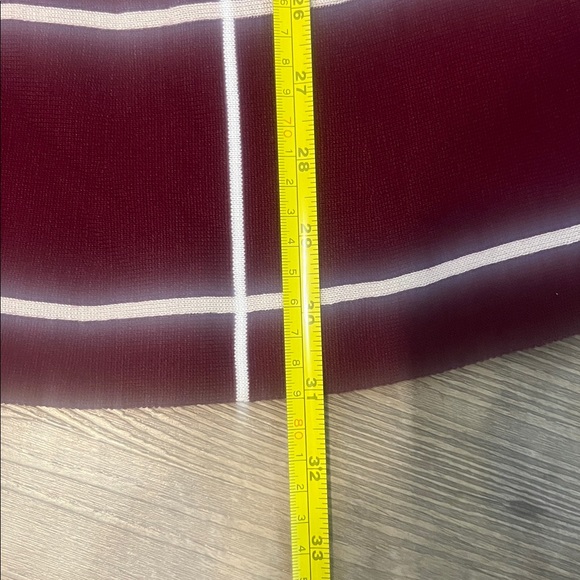 My Michelle Girls Dress Windowpane Fit Flare Size L / 14 color Wine and Ivory - Picture 16 of 16